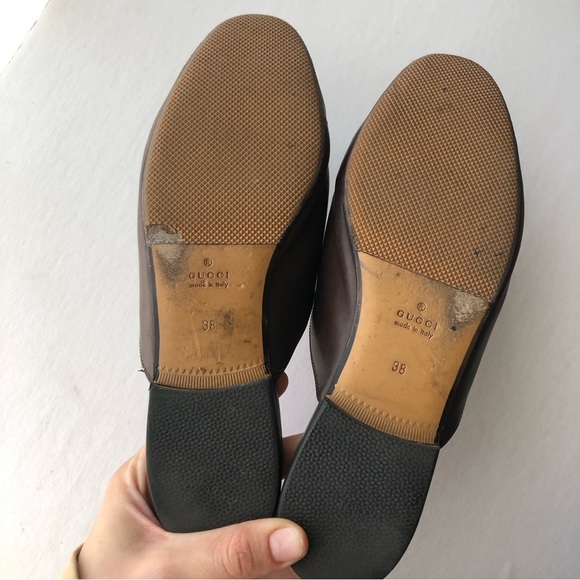 Dark Brown Gucci Princetown Mules - Picture 4 of 5